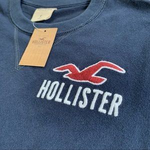NWT Hollister Navy Vintage Logo Tee Small
